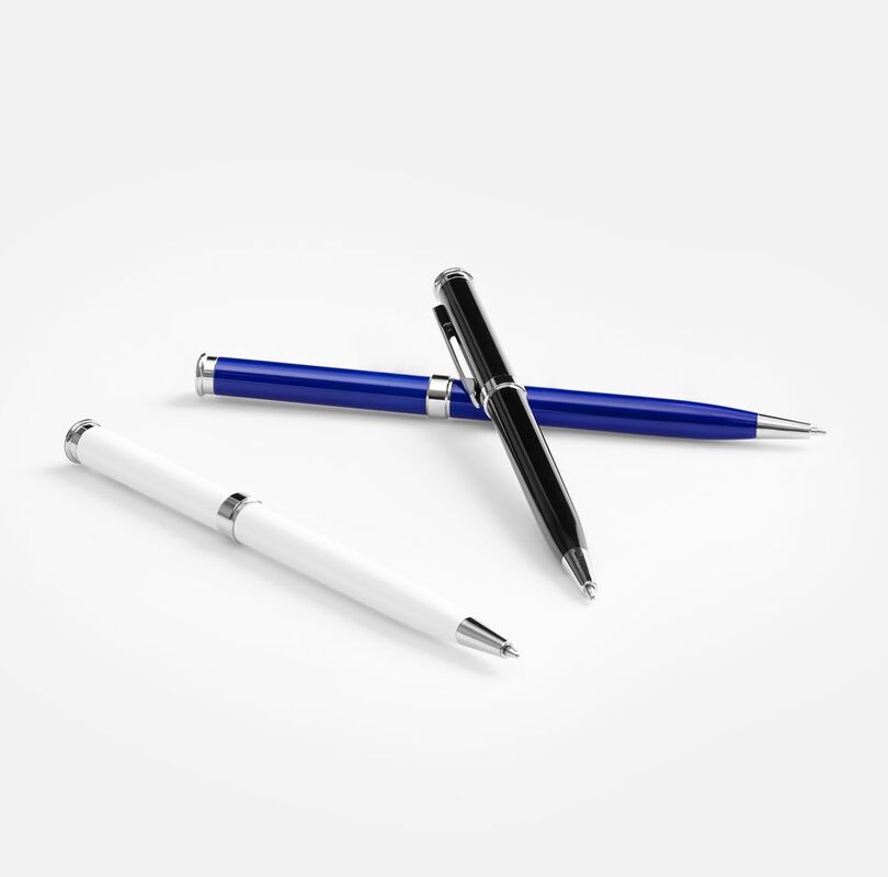 Ручка шариковая Finn Chrome, синяя арт.20686.40