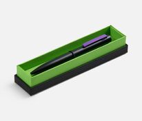 Ручка шариковая Inkolor в футляре, черная с фиолетовым арт.20509.70