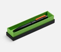 Ручка шариковая Inkolor в футляре, черная с оранжевым арт.20509.20