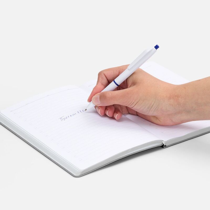 Ручка шариковая Bright Pop, белая с синим арт.22202.40