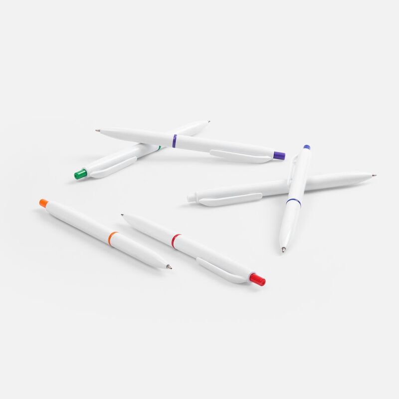 Ручка шариковая Bright Pop, белая с синим арт.22202.40