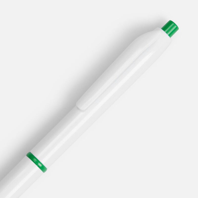 Ручка шариковая Bright Pop, белая с зеленым арт.22202.90