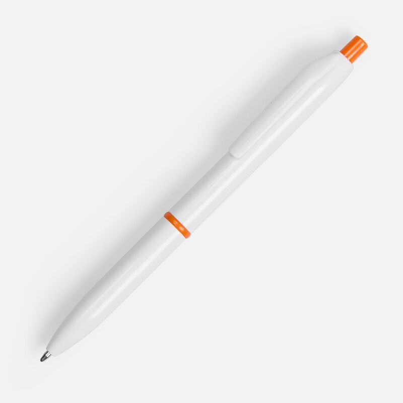 Ручка шариковая Bright Pop, белая с оранжевым арт.22202.20