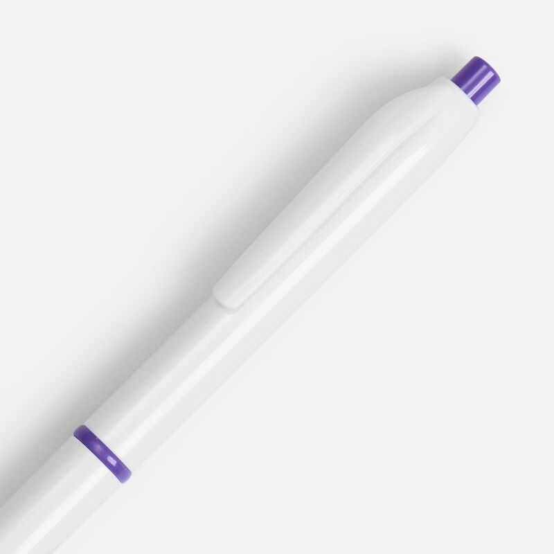 Ручка шариковая Bright Pop, белая с фиолетовым арт.22202.70