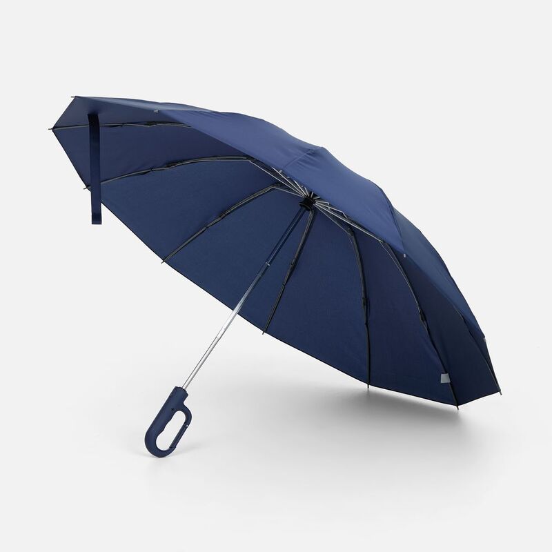 Зонт обратного сложения inLoop с ручкой-карабином, темно-синий арт.22329.40