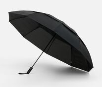 Зонт обратного сложения twoGether с двойным куполом, черный арт.22330.30