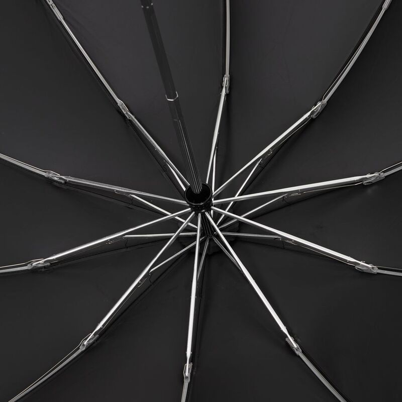 Зонт обратного сложения с ручкой-карабином Foldberry, серый арт.22324.10