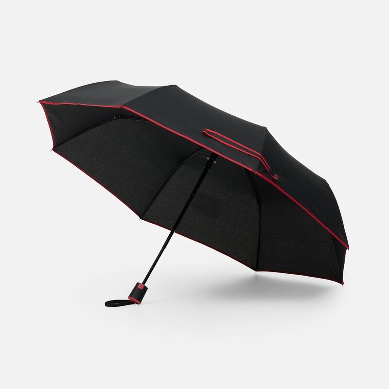 Зонт складной Edgeline, черный с красным арт.22331.50