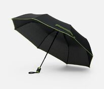 Зонт складной Edgeline, черный с зеленым арт.22331.94