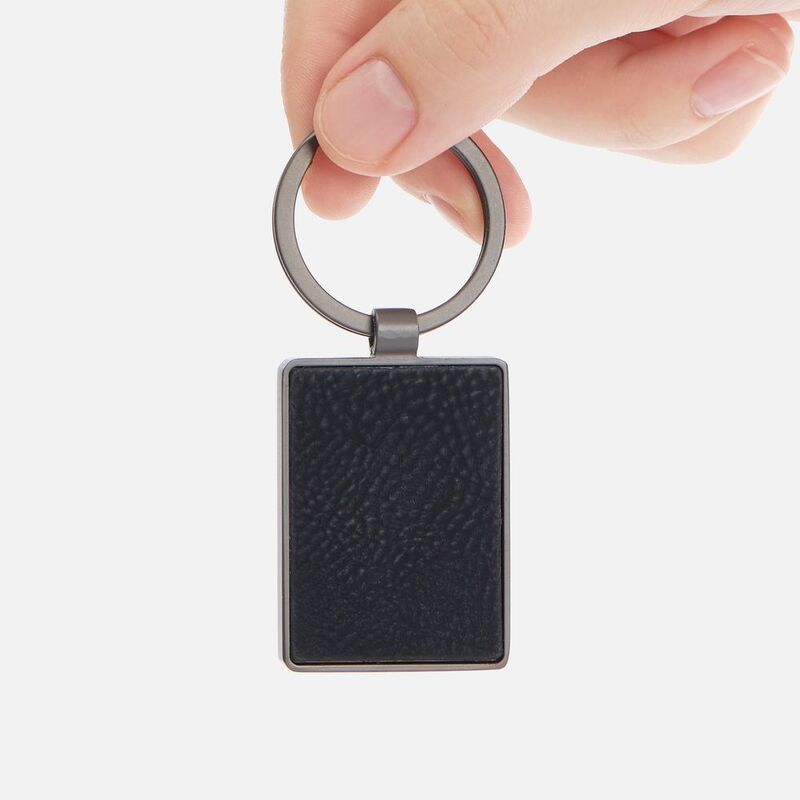 Брелок Gun Metal Leather Rectangle, графитовый арт.18666.30