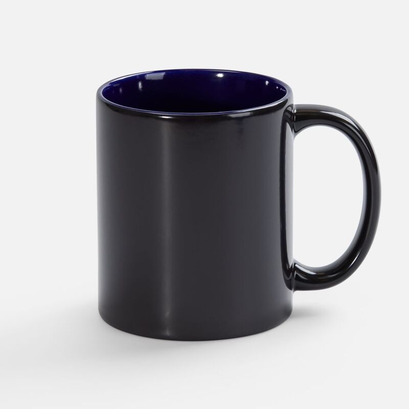 Кружка-хамелеон On Display, глянцевая, черная с синим арт.22407.40
