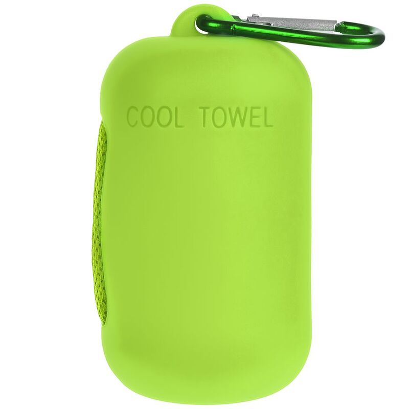 Охлаждающее полотенце Narvik в силиконовом чехле, зеленое яблоко арт.17230.94