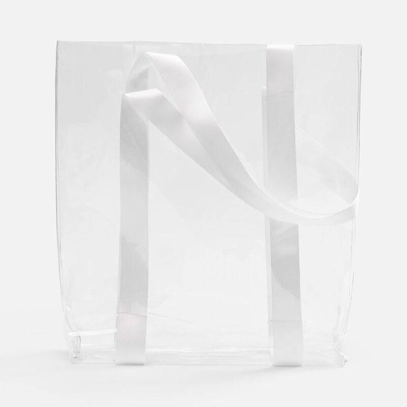 Шопер Clear Fest, ver.2, прозрачный с белыми ручками арт.19938.60