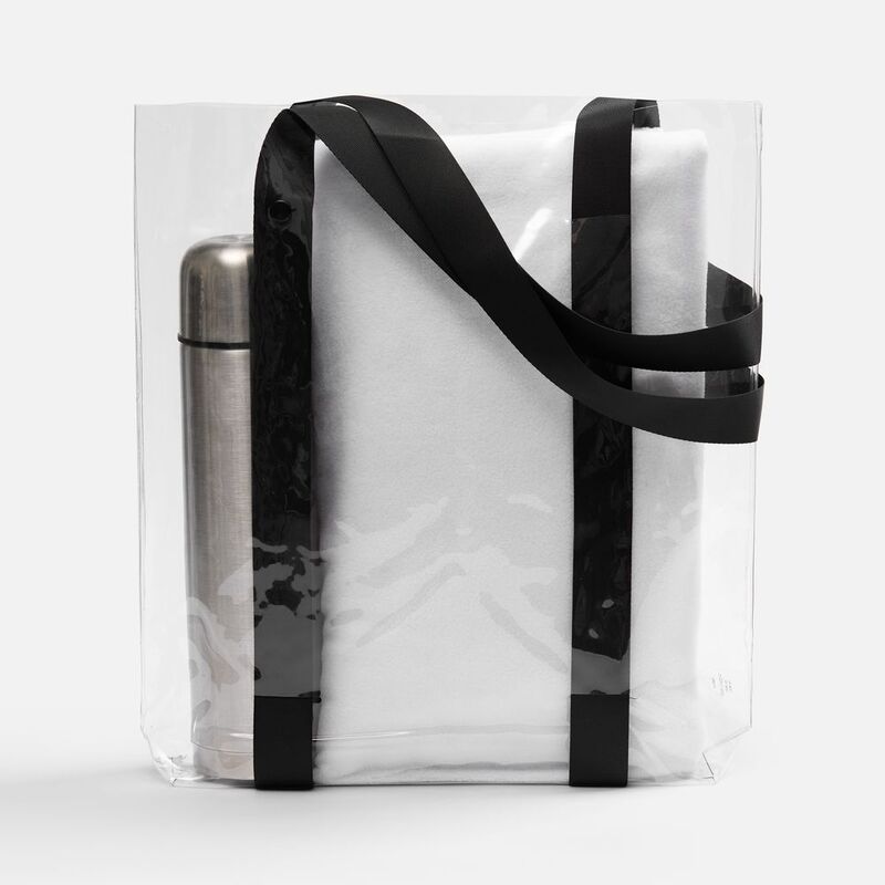 Шопер Clear Fest, ver.2, прозрачный с черными ручками арт.19938.30