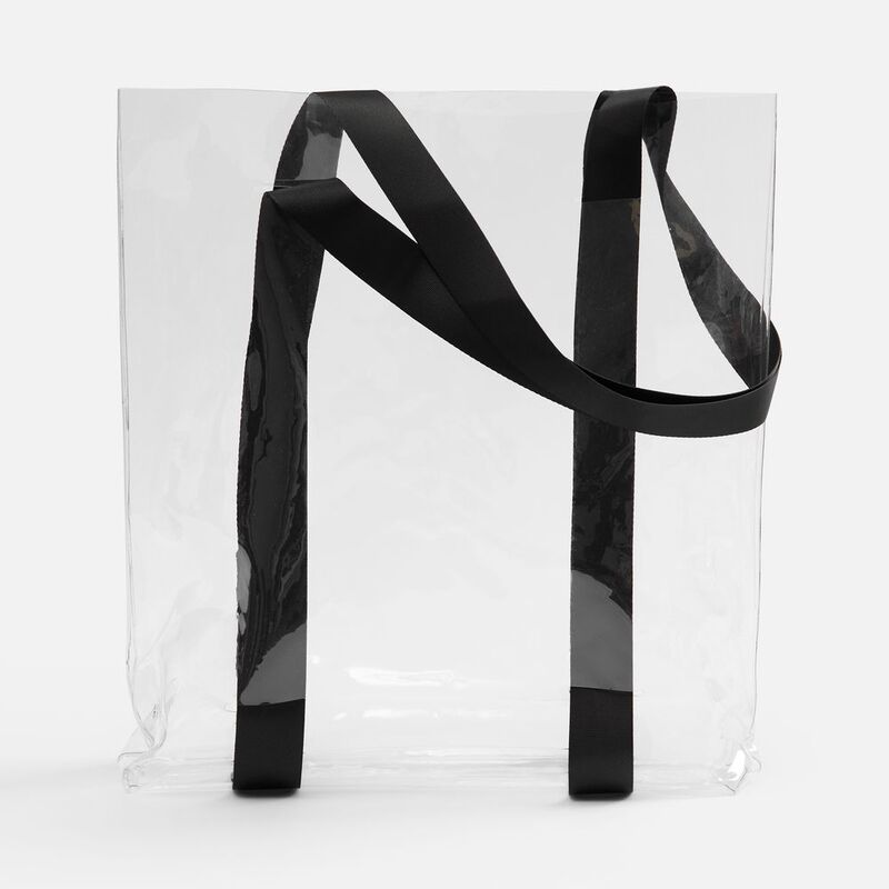 Шопер Clear Fest, ver.2, прозрачный с черными ручками арт.19938.30