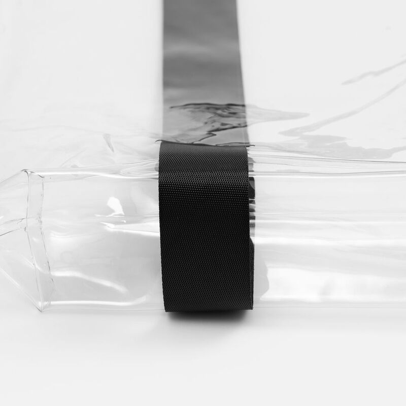 Шопер Clear Fest, ver.2, прозрачный с черными ручками арт.19938.30