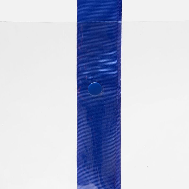 Шопер Clear Fest, ver.2, прозрачный с синими ручками арт.19938.44