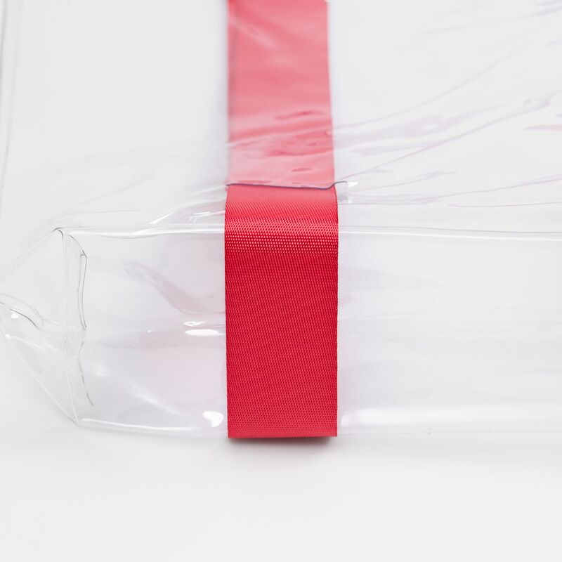 Шопер Clear Fest, ver.2, прозрачный с красными ручками арт.19938.50