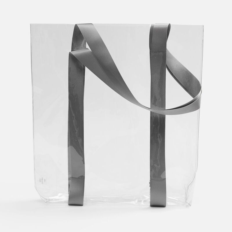 Шопер Clear Fest, ver.2, прозрачный с серыми ручками арт.19938.10