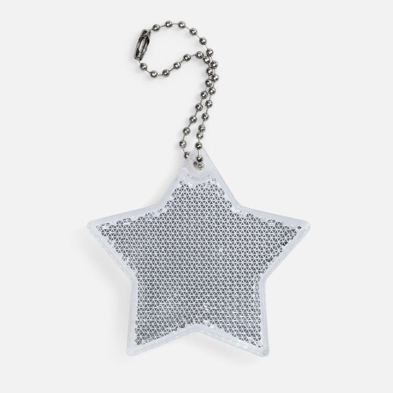 Пешеходный светоотражатель с цепочкой &laquo;Звезда&raquo;, белый арт.24211.60