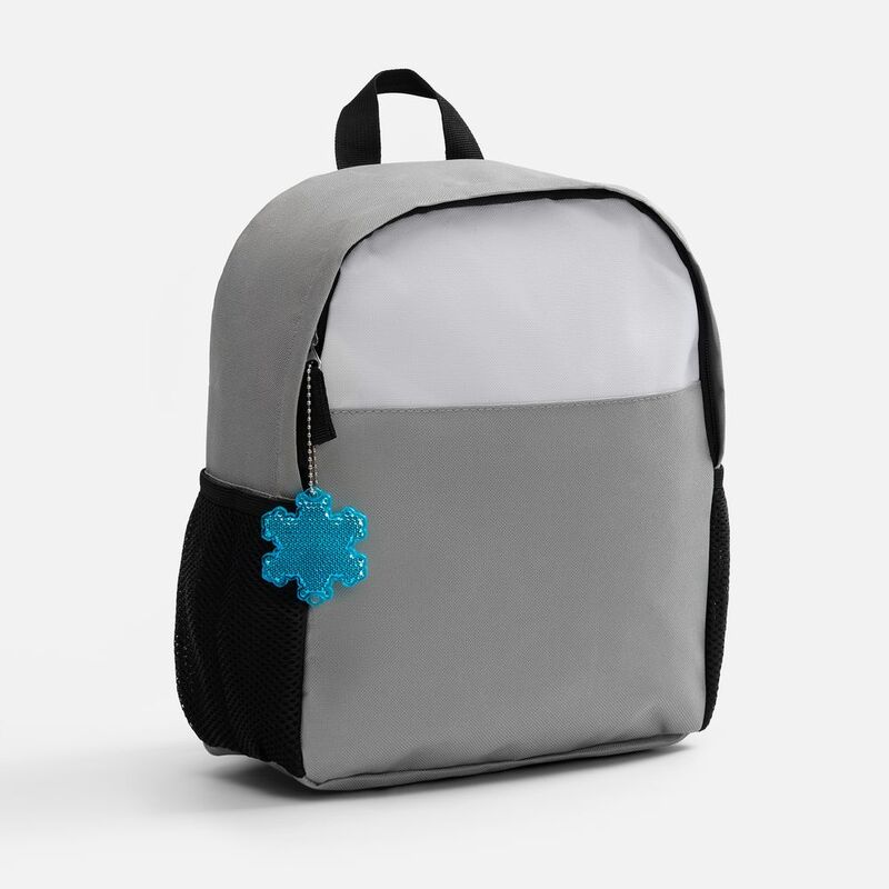 Пешеходный светоотражатель с цепочкой &laquo;Снежинка&raquo;, синий арт.24209.40