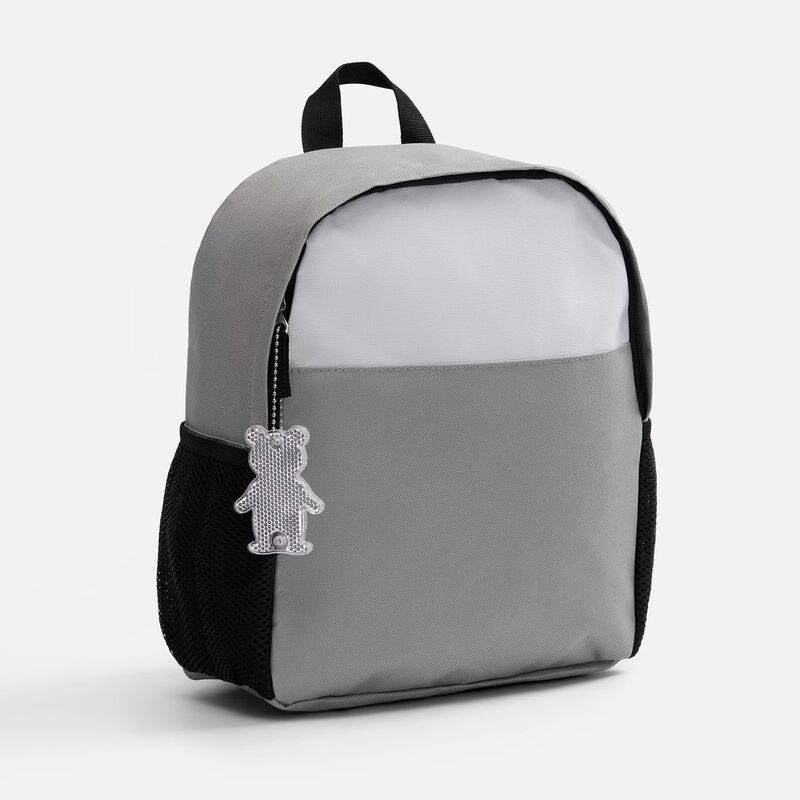 Пешеходный светоотражатель с цепочкой &laquo;Мишка&raquo;, белый арт.24815.60