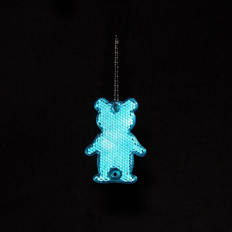 Пешеходный светоотражатель с цепочкой &laquo;Мишка&raquo;, синий арт.24815.40