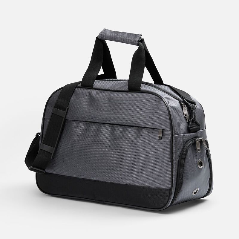 Спортивная сумка Atlantes, светло-серая с черным арт.18645.13