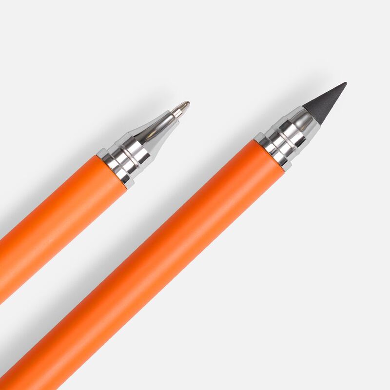 Ручка шариковая и вечный карандаш Diptych, оранжевая арт.20129.20