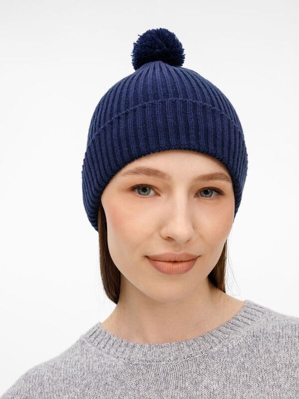 Шапка Catch Match с помпоном, темно-синяя арт.20386.41
