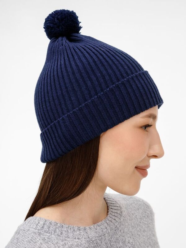 Шапка Catch Match с помпоном, темно-синяя арт.20386.41