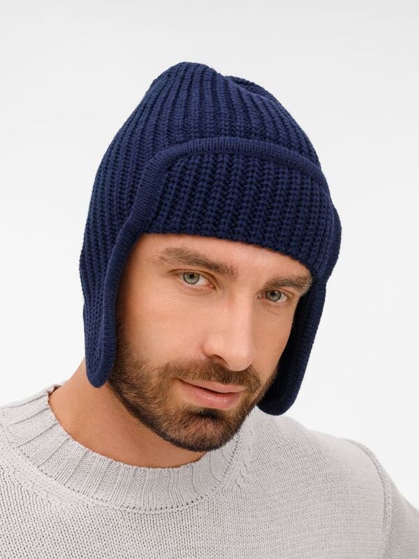 Шапка-ушанка Catch Match, темно-синяя арт.20387.41
