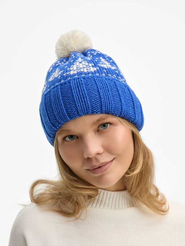Шапка Holidale, синяя с молочным арт.20785.46