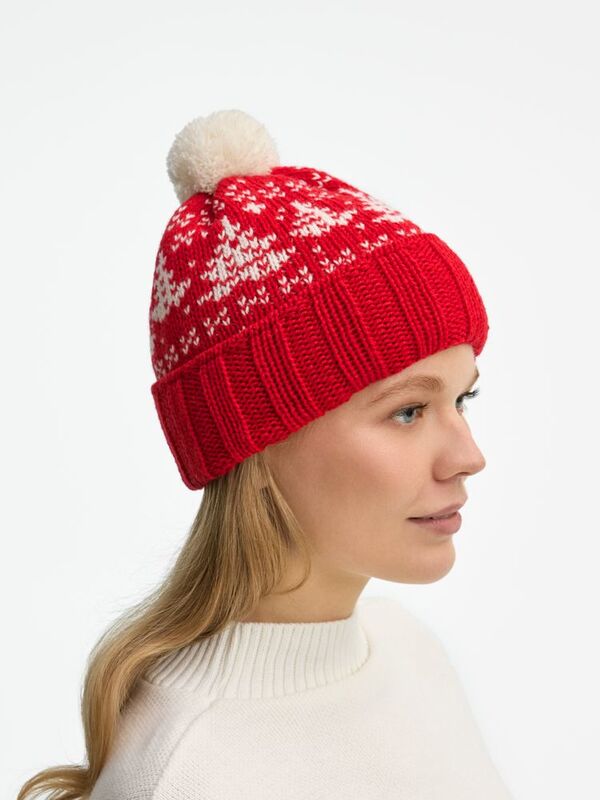 Шапка Holidale, красная с молочным арт.20785.56