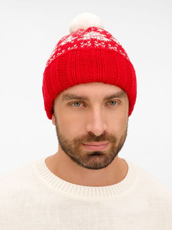 Шапка Holidale, красная с молочным арт.20785.56