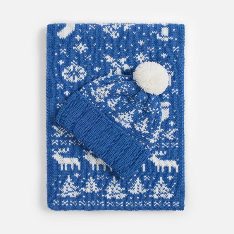 Шарф Holidale, синий с молочным арт.20786.46