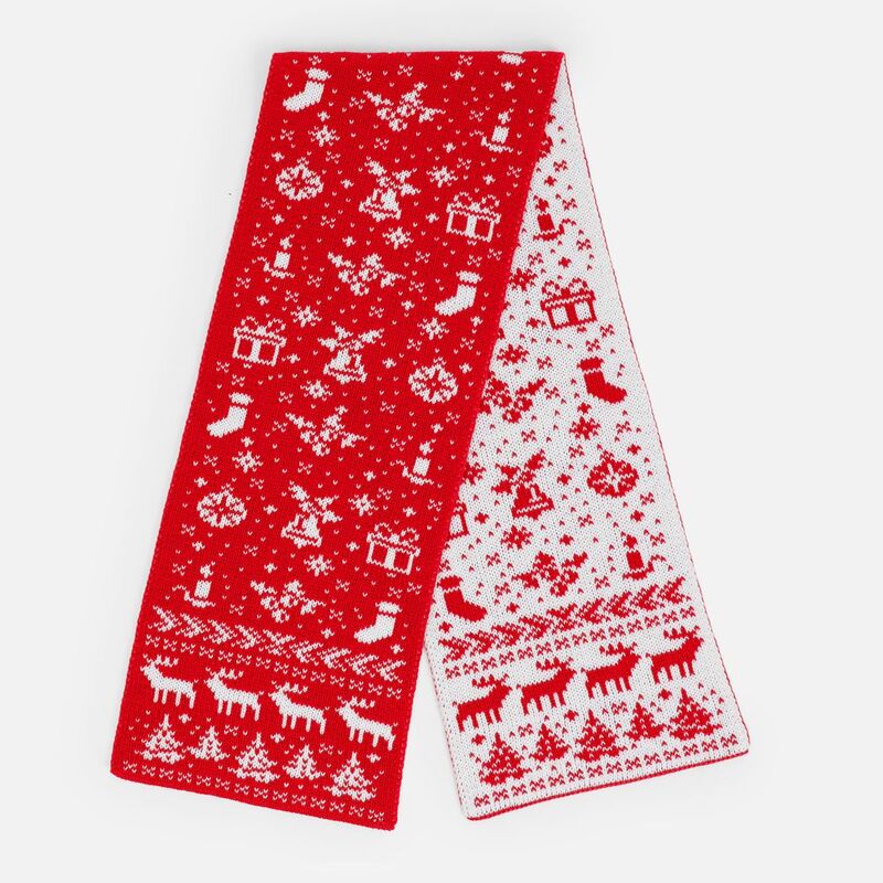 Шарф Holidale, красный с молочным арт.20786.56