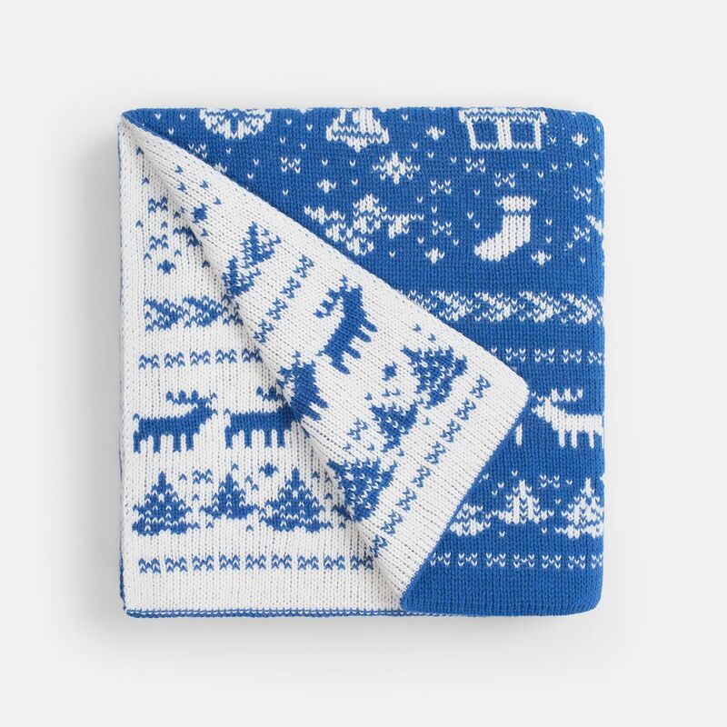 Плед Holidale, синий с молочным арт.20787.46