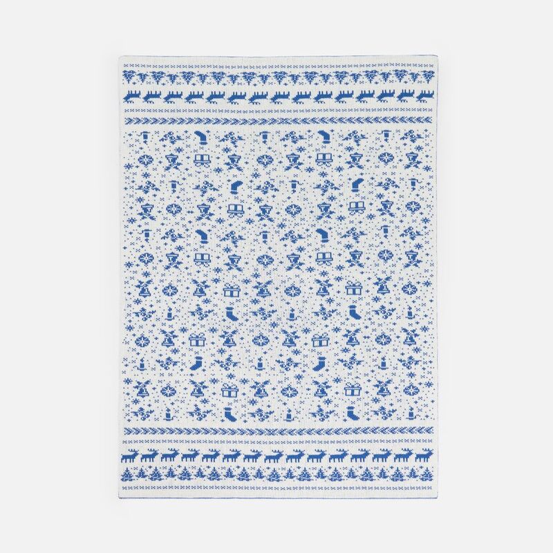 Плед Holidale, синий с молочным арт.20787.46