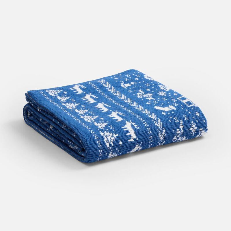 Плед Holidale, синий с молочным арт.20787.46