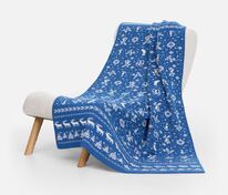 Плед Holidale, синий с молочным арт.20787.46