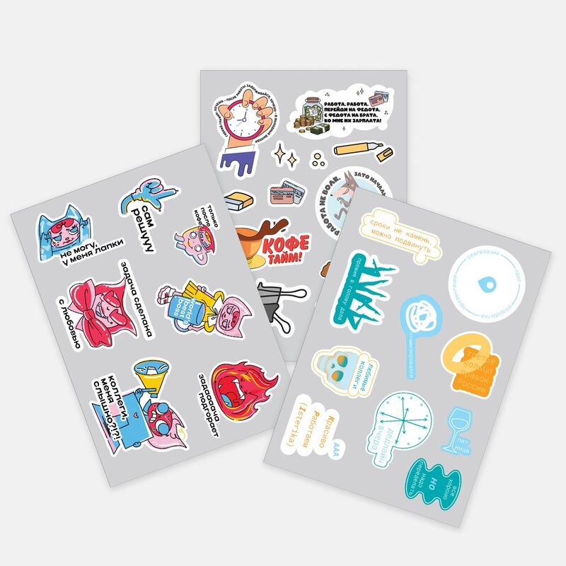 Наклейки ПВХ Sticker Pack на заказ, M арт.20939.02