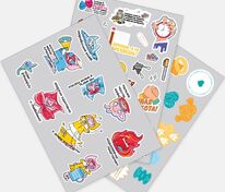 Наклейки ПВХ Sticker Pack на заказ, L арт.20939.03