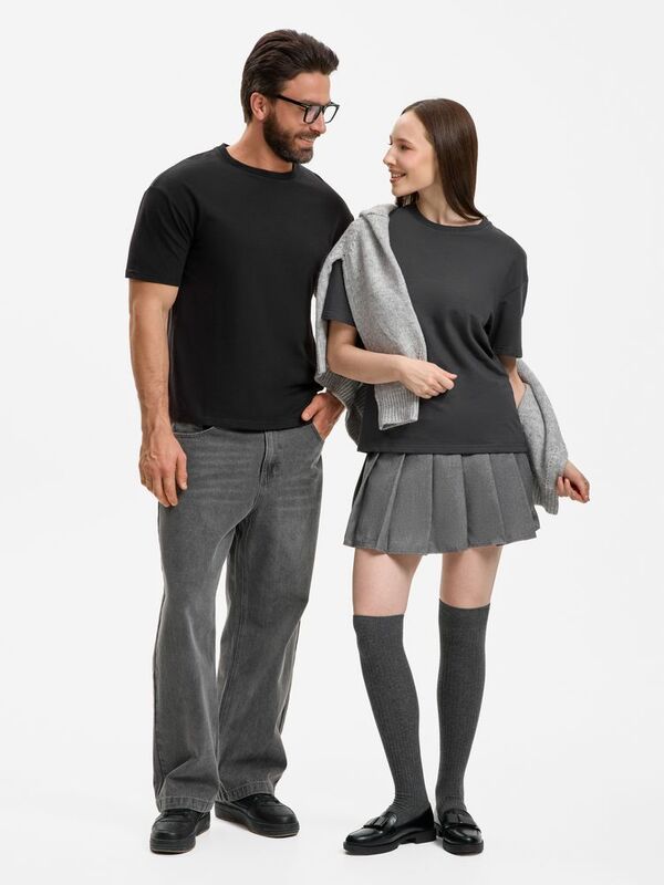 Футболка унисекс Durington, темно-серая (графит) арт.20993.10