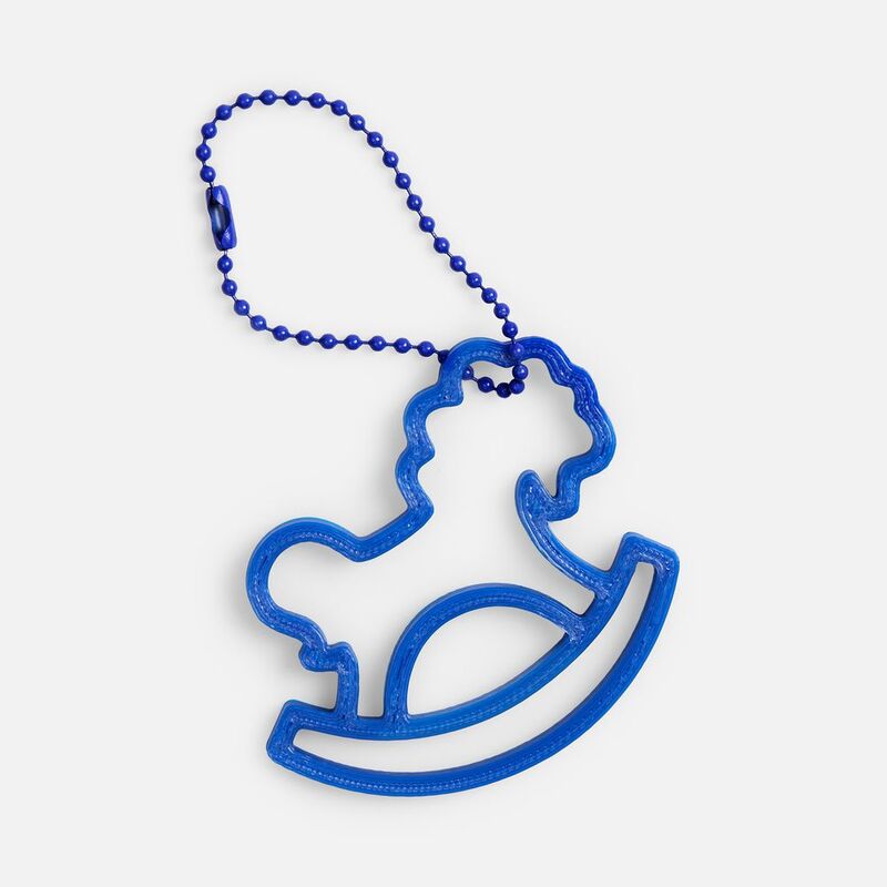 Подвеска &laquo;Лошадка-качалка&raquo;, 3D-печать, синяя арт.23319.40