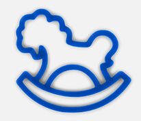 Подвеска &laquo;Лошадка-качалка&raquo;, 3D-печать, синяя арт.23319.40