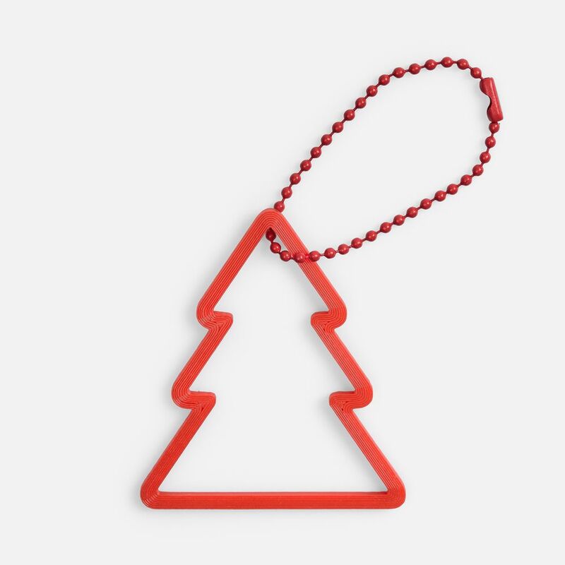 Подвеска &laquo;Елочка&raquo;, 3D-печать, красная арт.23321.50