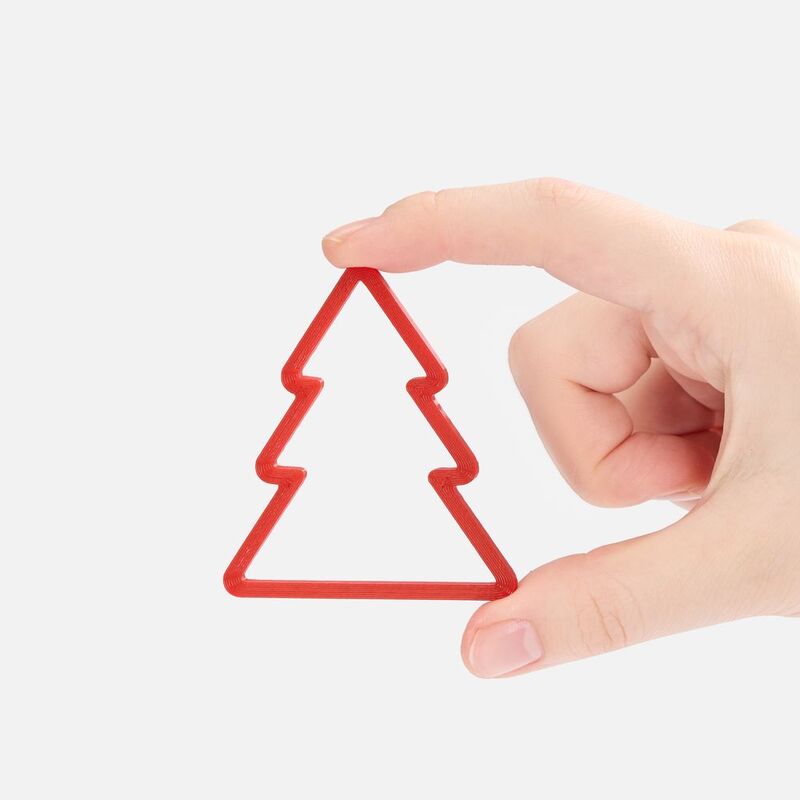 Подвеска &laquo;Елочка&raquo;, 3D-печать, красная арт.23321.50