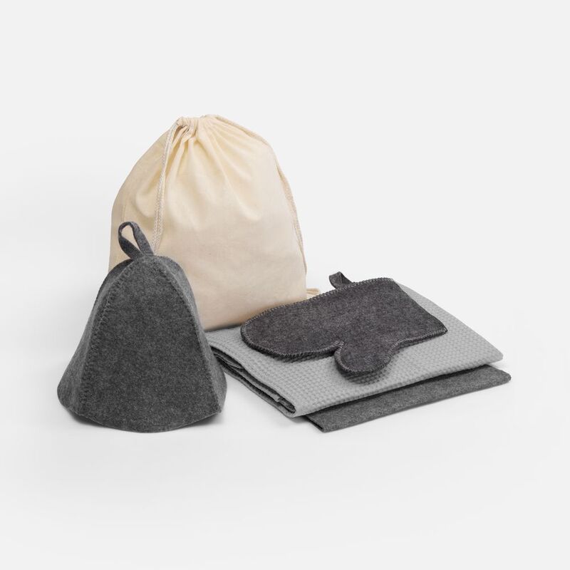 Банный набор Heat Therapy ver.2, мужской, светло-серый арт.21037.14