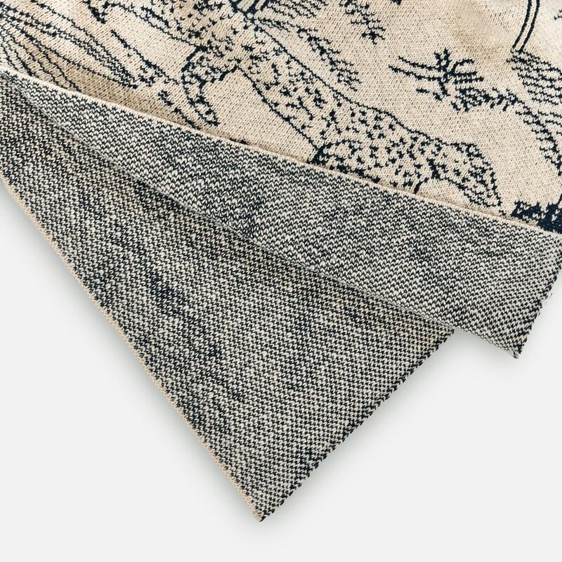 Плед Savanna, белый с синим арт.18795.40